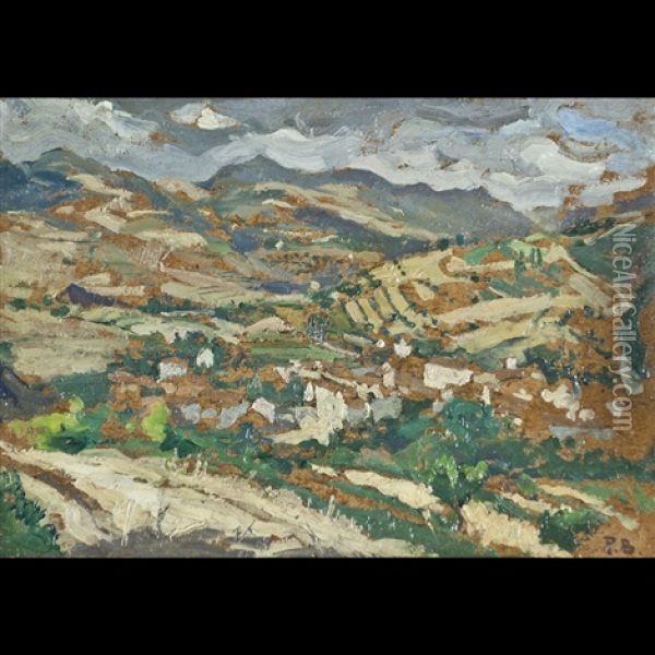 Paesaggio Montano Oil Painting - Pietro Bianco Bortoluzzi
