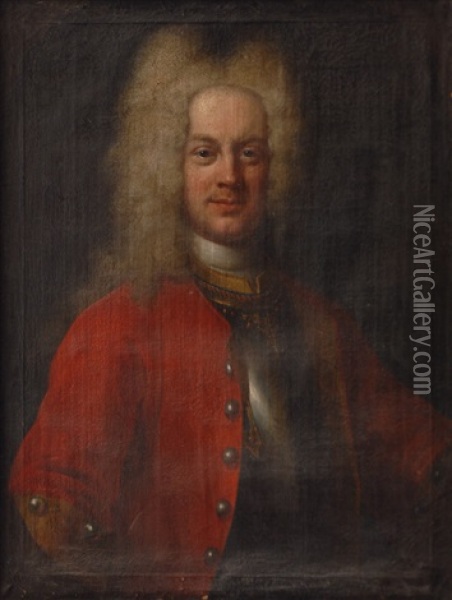King Christian Vi Of Denmark Oil Painting - Balthazar Denner