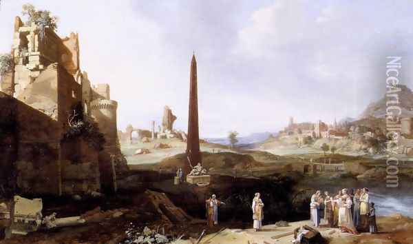 The Finding of Moses 1639 Oil Painting - Bartholomeus Breenbergh