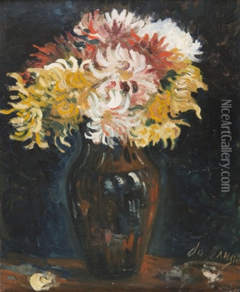 Bouquet De Fleurs Oil Painting - Jose (Joseph) Mange