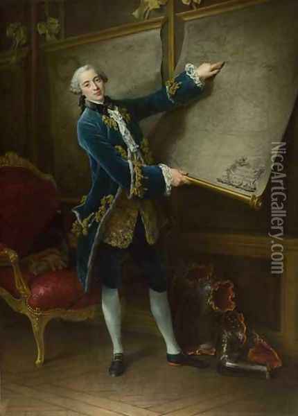 Le Comte de Vaudreuil Oil Painting - Francois-Hubert Drouais