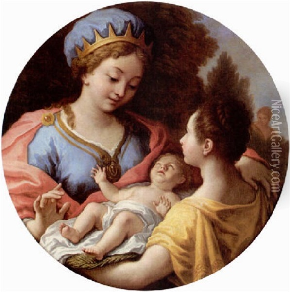 The Madonna And Child Oil Painting - Paolo de Matteis