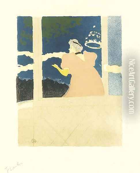 Aux Ambassadeurs -- Chanteuse au cafe-concert Oil Painting - Henri De Toulouse-Lautrec