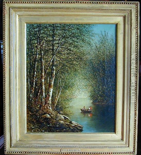 Original Frame Oil Painting - Thomas Addison Richards