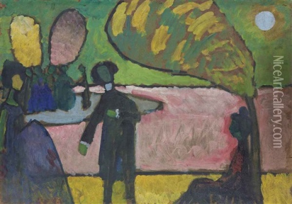 Abend Im Park Oil Painting - Wassily Kandinsky