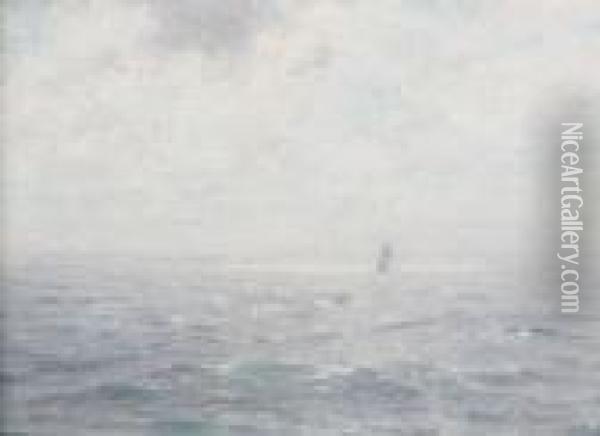 Sailboat On Open Sea At Dawn Oil Painting - William Edward Norton