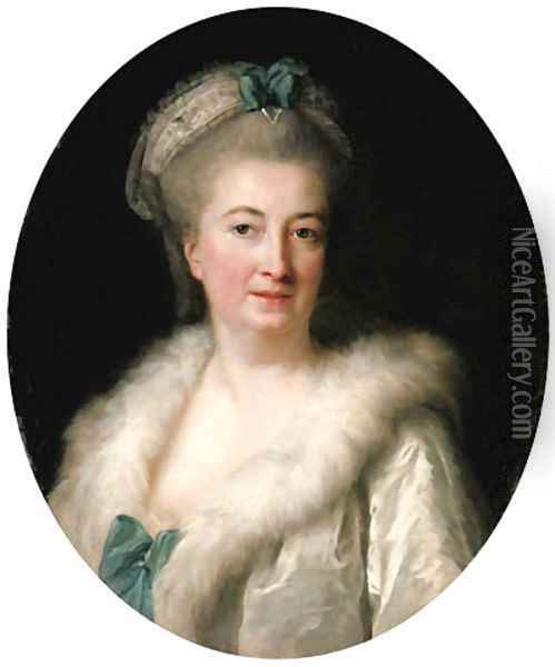 Portrait of the artist's mother, Madame Le Sevre Oil Painting - Elisabeth Vigee-Lebrun