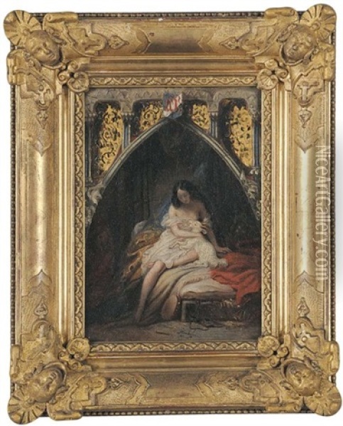 Esmeralda Oil Painting - Charles Auguste Guillaume Steuben