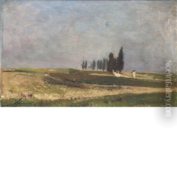 Country Road Oil Painting - Emil Jacob Schindler