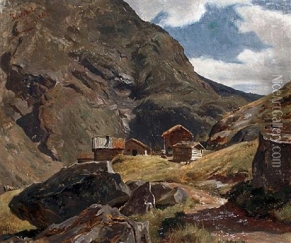 Jostedal, Norway Oil Painting - Hermann Kauffmann the Elder