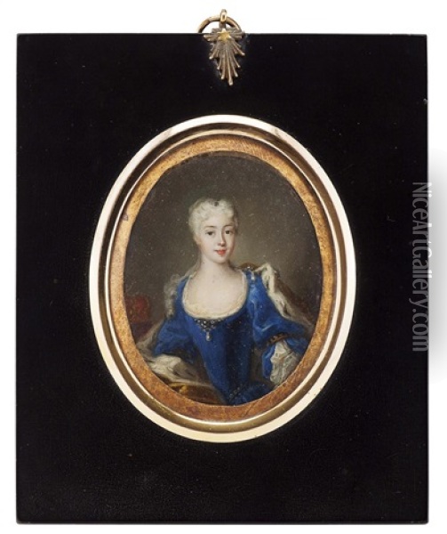 Portrait Miniature Of Maria Clementina Sobieska Oil Painting - Antonio David