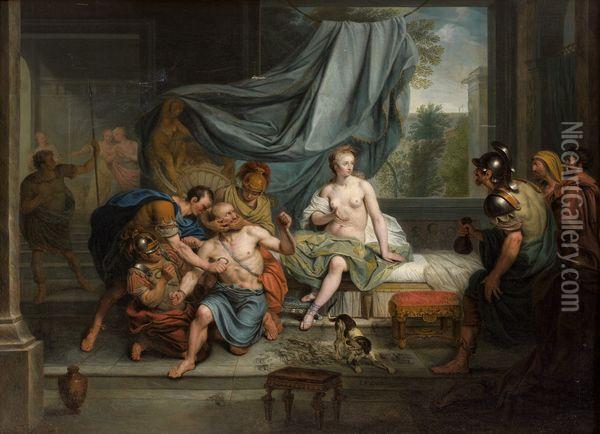 Samson Et Dalila Oil Painting - Louis Fabricius Dubourg