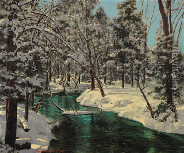 Poetry Of Winter Oil Painting - Francis Hans Johnston
