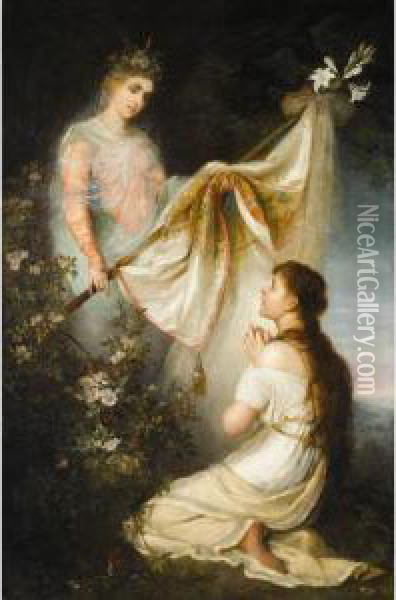 Joan Of Arc Oil Painting - Henrik Ippolipovich Semiradskii