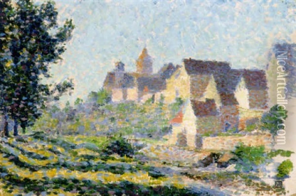 Les Maisons Du Village Oil Painting - Theo van Rysselberghe