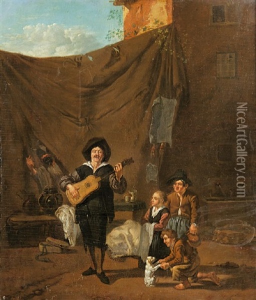 Szene Aus Der Commedia Dell'arte Oil Painting - Pieter Jacobsz. van Laer