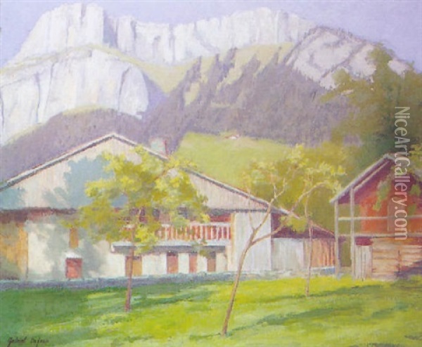 Paisaje Montanoso En Suiza Oil Painting - Gabriel Dufaux