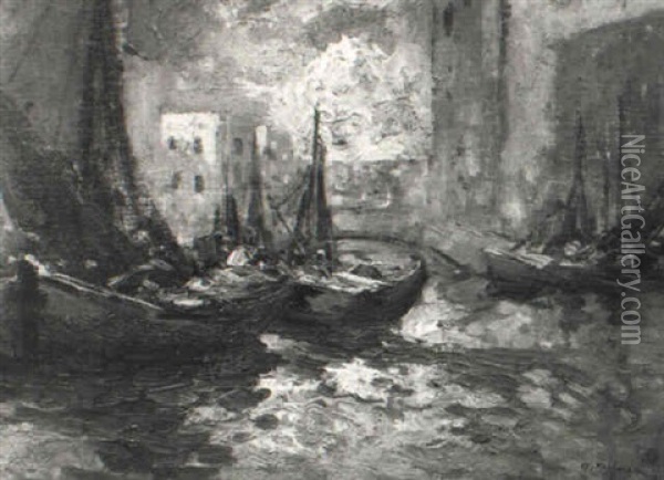 Motiv Aus Venedig Oil Painting - Adolf Kaufmann