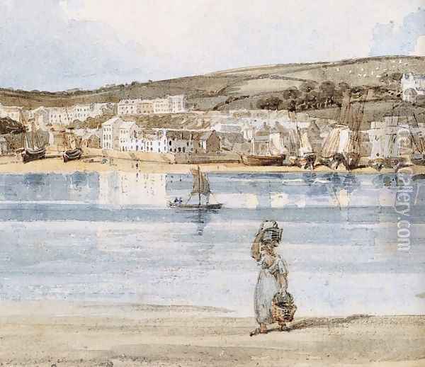 Appledore, Devon [detail #1] Oil Painting - Thomas Girtin