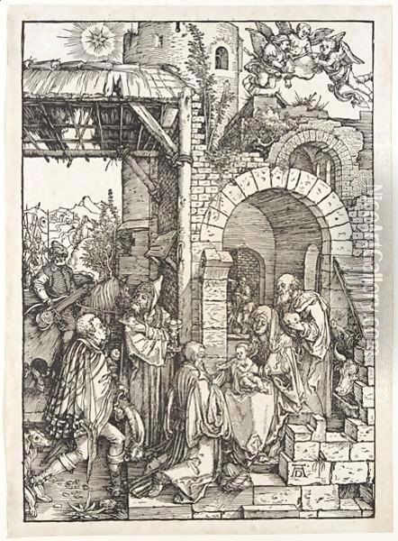 The Adoration of the Magi, from The Life of the Virgin Oil Painting - Albrecht Durer