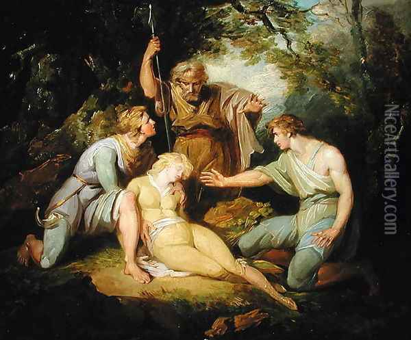 Scene ii Act IV from Cymbeline by William Shakespeare 1564-1616 Oil Painting - Henry Singleton