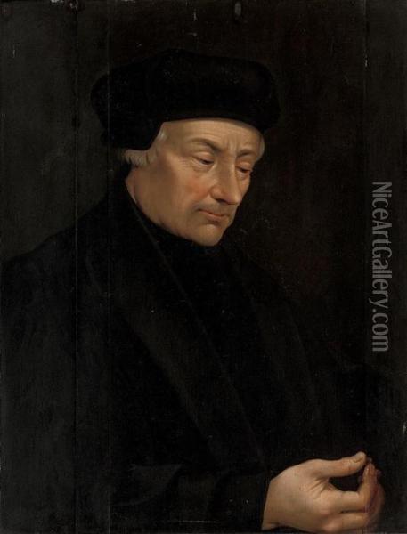Portrait Of Erasmus Oil Painting - Quinten Metsys