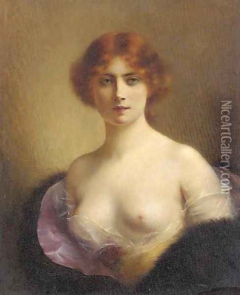 A young beauty 3 Oil Painting - H. Rondel