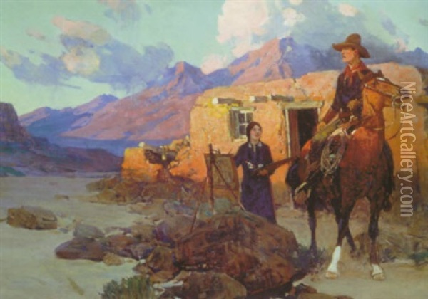 Daughter Of The West Oil Painting - Frank Tenney Johnson