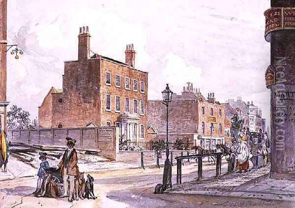 Crace XXXII-159 The Upper Road, Islington, at the corner of Cross Street Oil Painting - Robert Blemell Schnebbelie