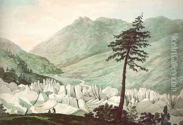 The Glacier of Grindelwald 1770 Oil Painting - William Pars