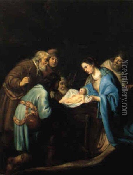 Adorazione Dei Pastori Oil Painting - Jacob Jordaens