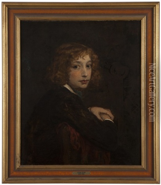 Portrait Of A Young Boy Oil Painting - Louisa (Starr) Canziani