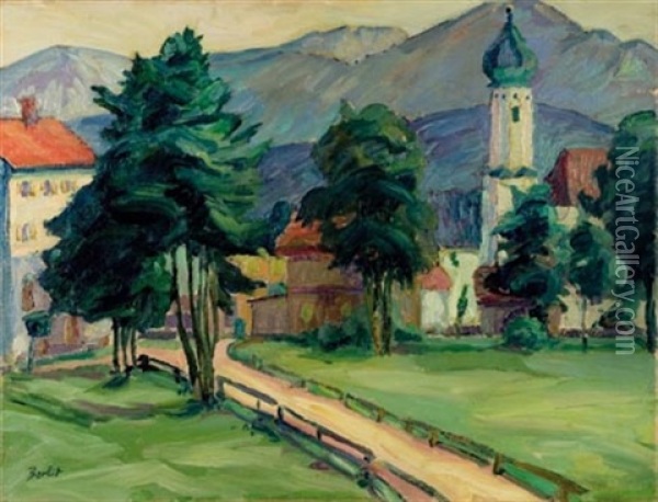 Bayerisches Gebirgsdorf Im Sommer Oil Painting - Rudiger Berlit