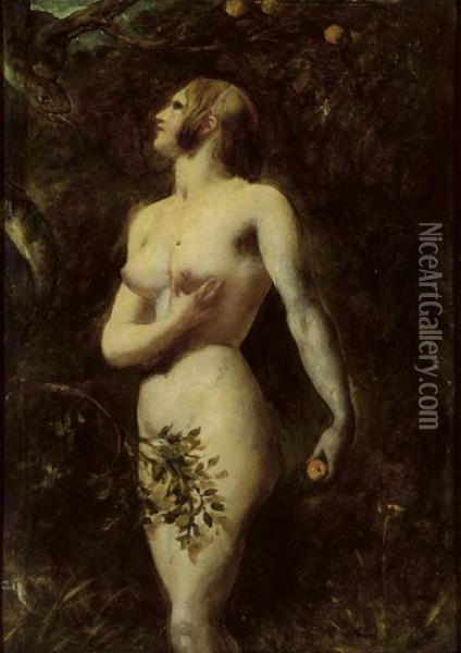 The Temptation Of Eve Oil Painting - William Etty