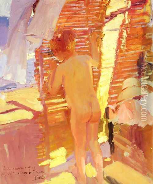 La nina curiosa (The Inquisitive Child) Oil Painting - Joaquin Sorolla Y Bastida