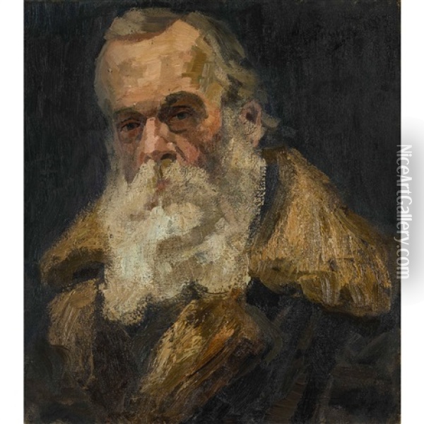 Alter Mann Oil Painting - Ilya Repin