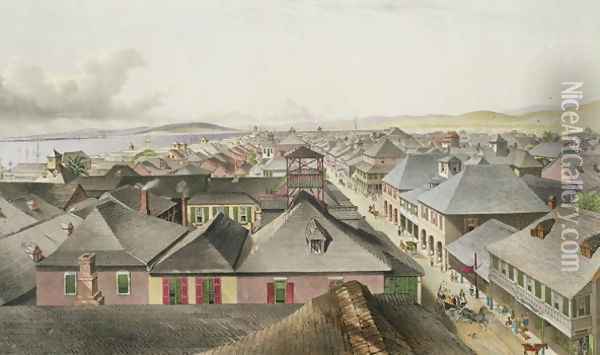 City of Kingston from the Commercial Rooms Looking Towards the West Oil Painting - Joseph Bartholomew Kidd