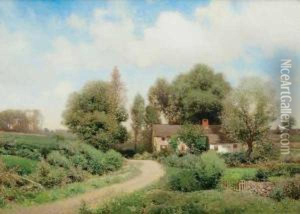 The Garden Gate Oil Painting - Henry Pember Smith