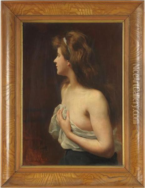 Portrat Einer Sich Frau Oil Painting - Frederic Dufaux