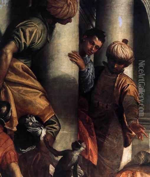 Sts Mark and Marcellinus Being Led to Martyrdom (detail) 2 Oil Painting - Paolo Veronese (Caliari)
