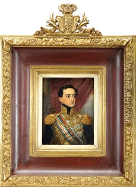 Retrato Do Rei D. Miguel I (1802-1866) Oil Painting - Johann Nepomuk Ender