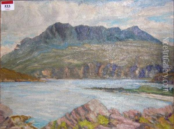 Scottish Lochscene Oil Painting - John Cameron