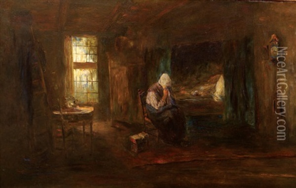 Alone In The World Oil Painting - Jozef Israels