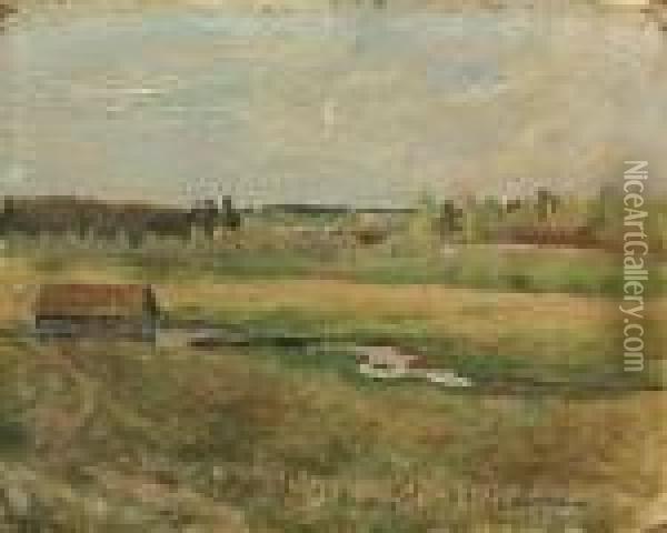 Etude Of Russian Landscape In Early Spring Oil Painting - Isaak Ilyich Levitan