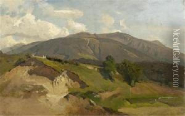 Mountain Landscape Oil Painting - Otto Frolicher