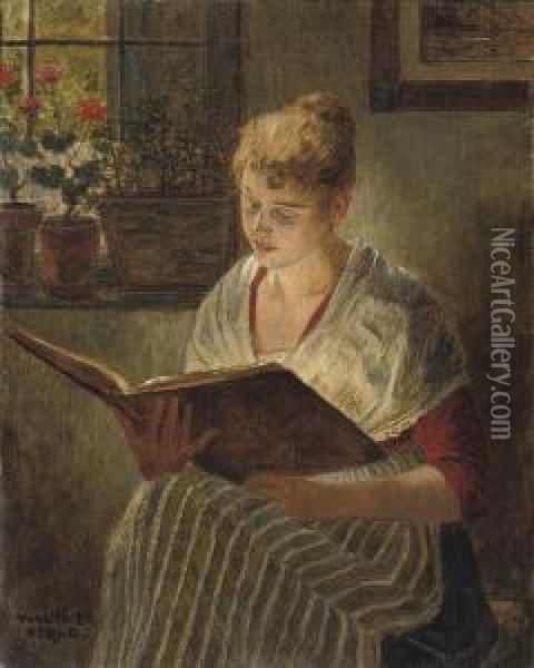 Reading By The Window Oil Painting - Walther Firle