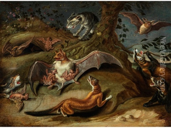 Allegorie Der Nacht Oil Painting - Jan van Kessel the Elder