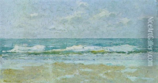 Nordseestrand Oil Painting - Hans Tichy
