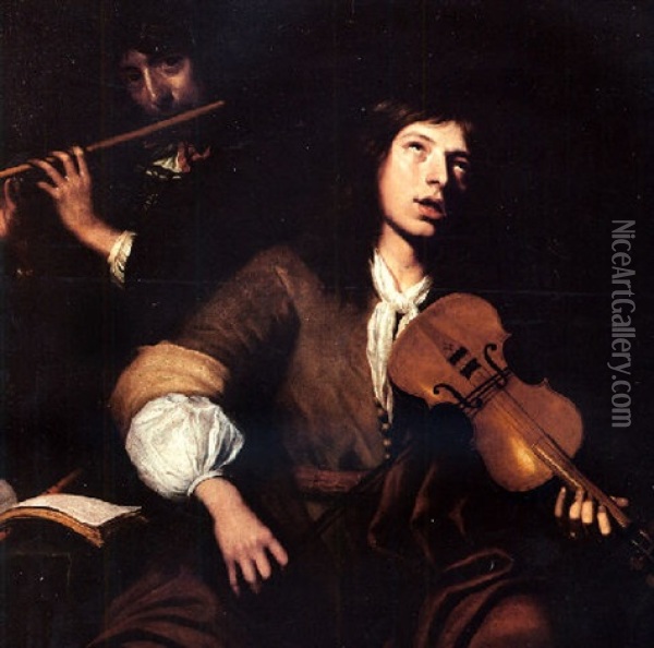Le Musiciens Oil Painting - Jacob Oost the Elder