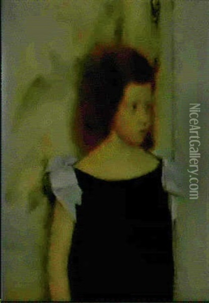 A Portrait Of Gabrielle Braun Oil Painting - Fernand Khnopff